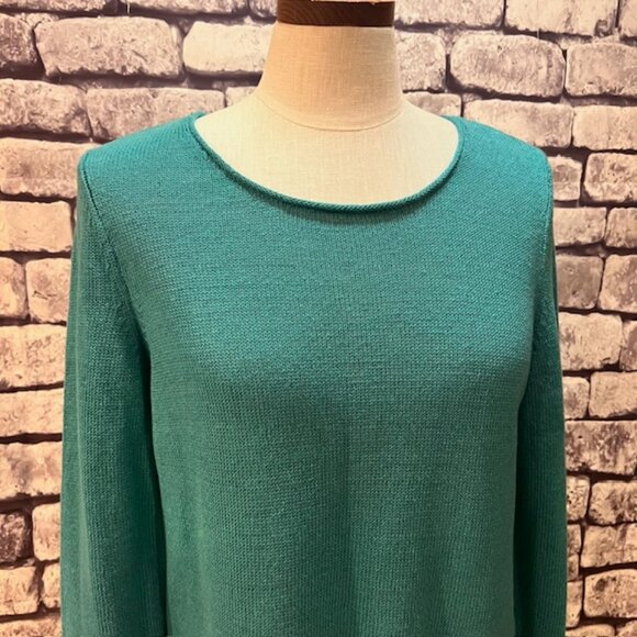Chico's Teal Pullover Long Sleeve Sweater Size Small - Picture 2 of 9